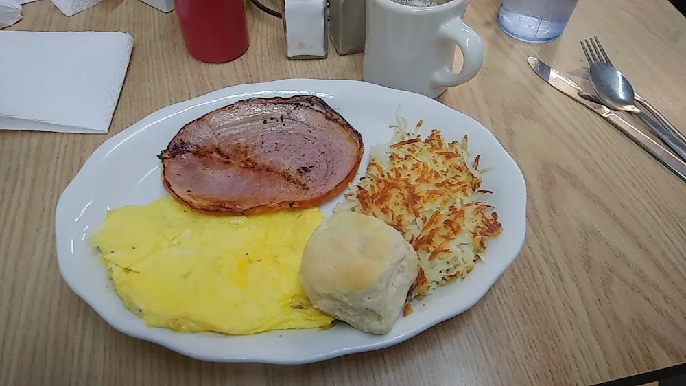 Ham Scrambled Eggs Hash Browns